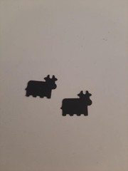 40 COW PUNCHIE SCRAPBOOKING CUTOUTS ( ACID FREE ) ( 1/2 INCH )
