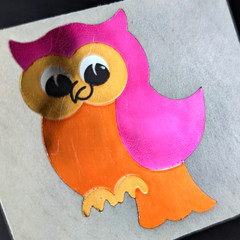 Vintage Hambly Mylar Stickers Owl 1980s