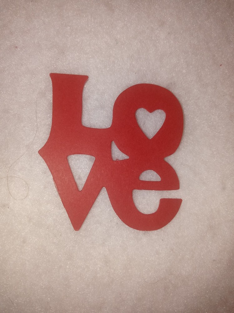 Die Cuts — LOVE In Red – Scrapbooking/Cardmaking Titles – 6 Count – NEW