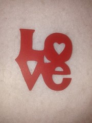 Die Cuts — LOVE In Red – Scrapbooking/Cardmaking Titles – 6 Count – NEW