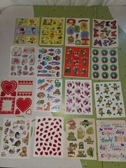 12 Full Sheets Vintage 1970-90’s Hallmark STICKERS Snoopy Heathcliff Gremlins