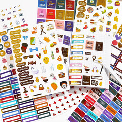 Budget Planner Stickers 8 Sheets 422pcs Finance Tracking Stickers with Gold F…