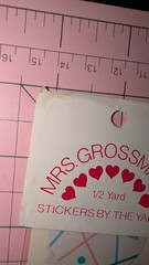 Vintage Mrs Grossmans Stickers Patterned Hearts Rare 1/2 Yard New In Pack RARE