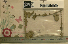CHIPBOARD Die Cut – BABY Banner with Birds & FRAME – 2 Style Choice Scrap FX B