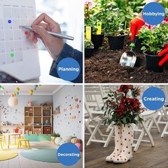 1/2 Inch Round Colored Stickers, High Visibility Permanent Sticky Dots Color …