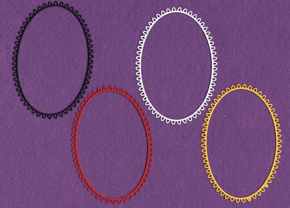 OVAL EYELET FRAME die cuts scrapbook cards
