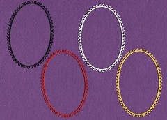 OVAL EYELET FRAME die cuts scrapbook cards