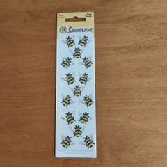 VINTAGE 1986 SANDYLION SANDY LION FUZZY VELOURS BUMBLE BEE STICKERS NOS SEALED