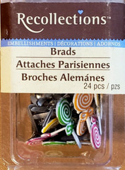 RECOLLECTIONS Decorative Brad Embellishments – LOLLIPOPS – 24 pcs