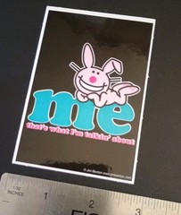Happy Bunny Sticker Jim Benton Cute Funny Humor Vending Machine Sticker Graffiti