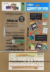 School Grad. Stickers, Clear Stamps, Ribbon, Metal Tools Etc. Jolee’s, K. Foster