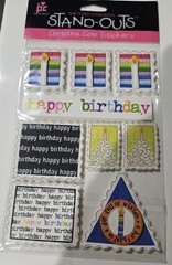 provo craft the 3rd dimension stand outs Christina Cole stickers Birthday Stamps