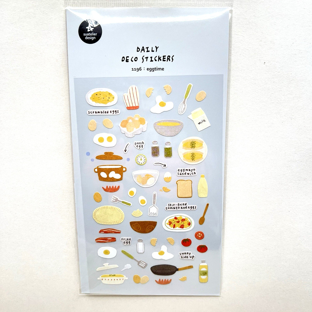 Suatelier Egg Cooking Stickers Eggtime Collage Junk Journal Planners Scrapbook
