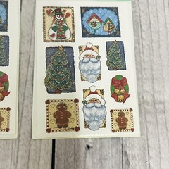 1997 Loew-Cornell Holiday Sticker Art Lot Of 2 NIP Christmas Snowman Santa #2303