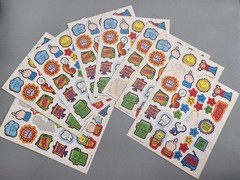 Hallmark 1979 Vintage Sticker Sheet Lot Cute Colorful Planner Calendar 70s Style