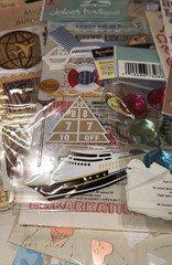 Lot Papercrafting Junk Journal Stamps Paper Stickers Diecuts CTMH Recollections