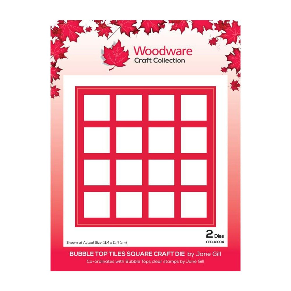 Woodware Craft COLLECTION – METAL CUTTING DIE – BUBBLE TOP TILES SQUARE