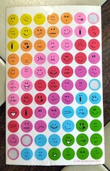 Lot (20+ Mods) Vintage SANDYLION Bright Color Smiley Faces, Expressions Stickers