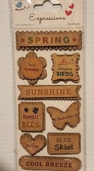 Little Birdie Kraft Handmade EXPRESSIONS Stickers – Lot of 5 RARE