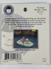 Li’l Davis Designs Painted Double Sided Binder Clips Months 1 Collection Jan-Jun