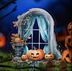 10pcs Halloween Shadow Window P.E.T. Stickers- Scrapbook, DIY Cards & Crafts