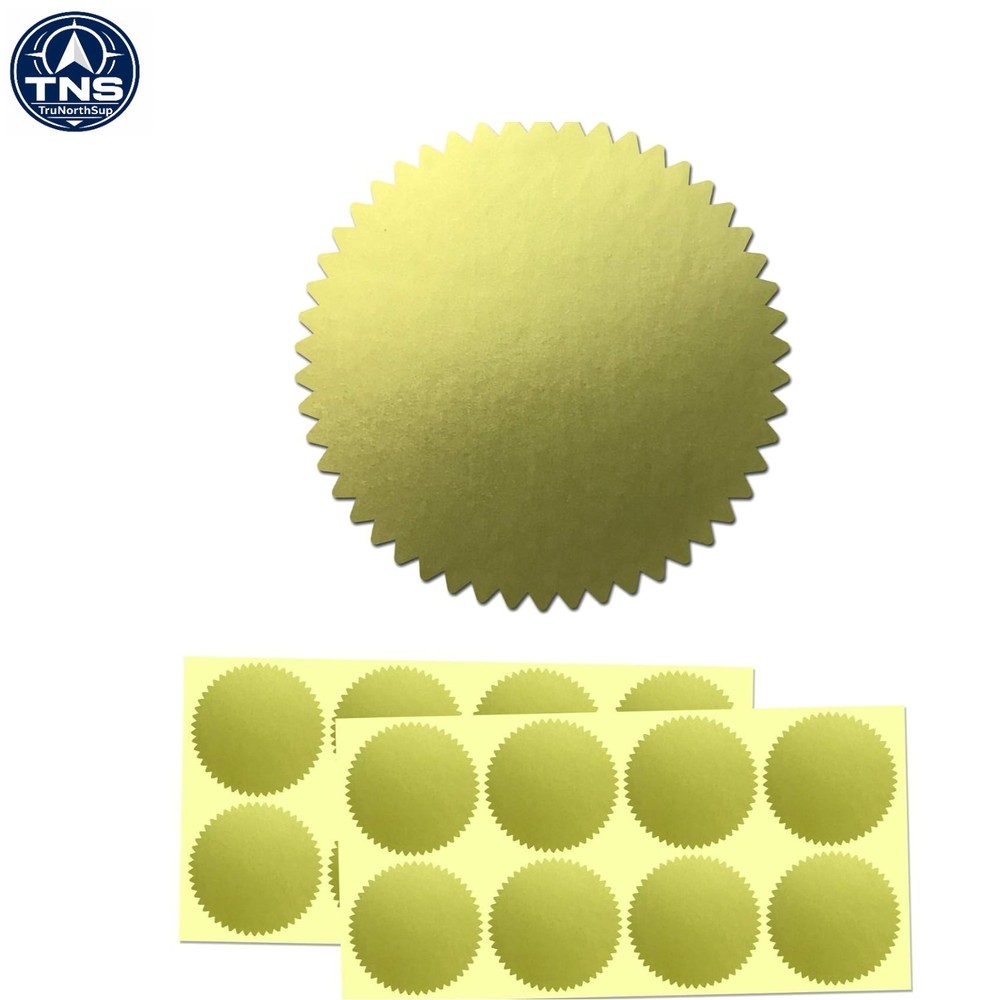 200 Pack Gold Foil Seal Stickers 2 Inch Certificate Award Self-Adhesive