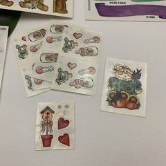 Vintage 90s Provo Craft Sticker Lot Baby Doctor Nurse Banners Bears Scrapbook
