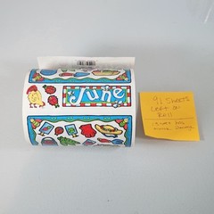 Vintage Frances Meyer June Month Sticker Roll Lot of 91 Sheets