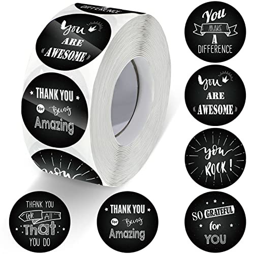 1000 Pcs Kudos Appreciation Stickers Retro You are Awesome Thanks Chalkboard