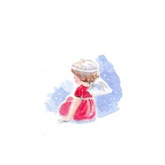 New ART IMPRESSIONS clear rubber stamp watercolor LITTLE ANGELS SET free USA shp