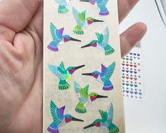 VTG Hambly Studios Stickopotamus Sandylion Stickers LOT Holographic Hearts Birds