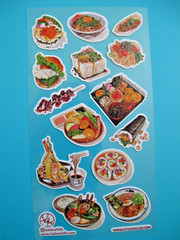 Stickii Club – 5 sticker sheets – Pop pack – Food/Sushi/Rice/Noodles