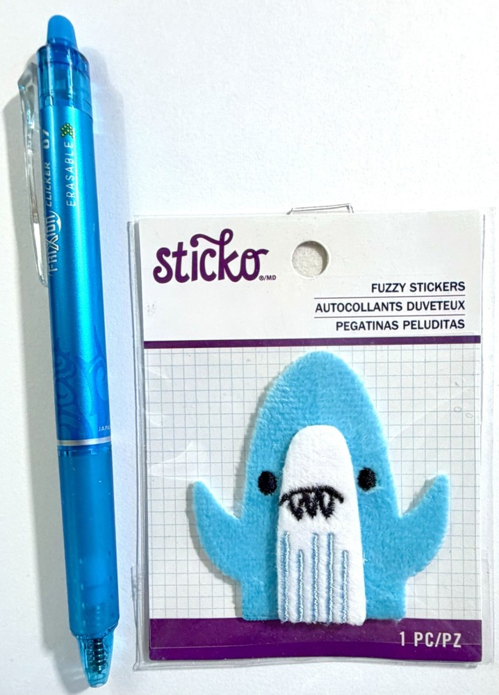 Felt Shark Stickers Scrapbooking Journal Card Making Craft Sticko