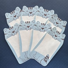 Vintage 80s Note Stationary Paper Sheets Feeling Blue 1983 Cat Sweet Message Lot
