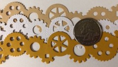 GEAR BORDER Die-Cuts(3pc)6”x 1” Steampunk•Cogs•Sprocket•Vintage •Machine•Antique