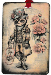 Collage Art Junk Journaling Cards/Tags; Steampunk Animals; 6 pcs 4″ x 6″