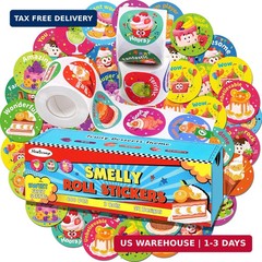 HORIECHALY 3 Rolls Scratch and Sniff Scented Stickers for Kids, 600 Pcs Motivati