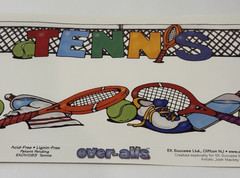 EK Success Scrapbook Title Over-all Tennis Racquet Sport Summer EKOV/083 NOS NEW