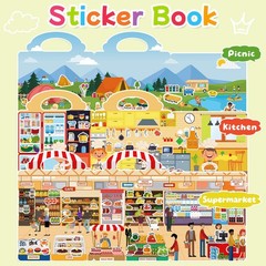 3 Reusable Jelly Sticker Books 3-6. Travel Activity Fun Sets for Girls & Boys