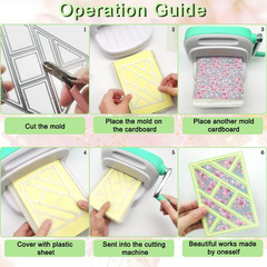 3 PCS Rectangular Die Cuts for Card Making, Frame Scrapbook Metal Cutting Dies