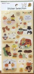 GAIA Natural Halloween Sticker Selection Pumpkin Ghost Sweets Party MADE JAPAN