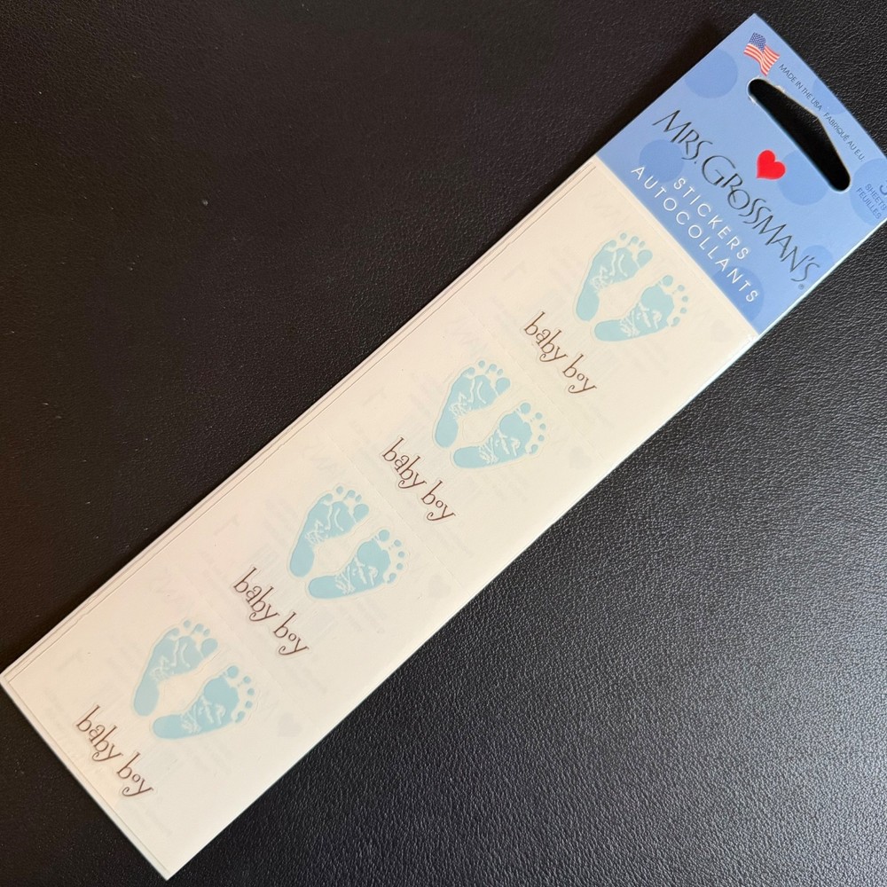 VTG Mrs. Grossman’s Baby Stickers 1998-2007 Pink or Blue You Pick