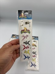 (3) Vintage Power Rangers Stickers Sheet 1995 Saban Paper Art Mighty Morphin