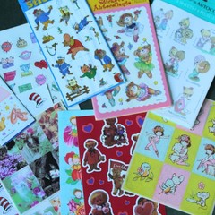 Sticker Lot Mixed Assorted Sticker Sheets Mostly Vintage