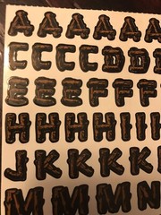 Rustic Mini Letter Stickers 3 sheets per