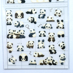 Kawaii Panda Schedule Sticker Sheet Planner Diary Japan Made