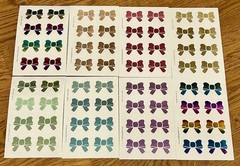 New Simply Gilded (8) Multicolored Bows Sticker Sheets SG 2020 Stickers