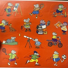 Vintage Highlights Mouse Hobbies Sticker Sheet Mice