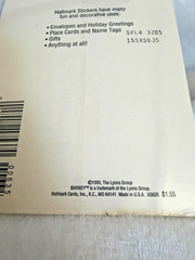 New Vintage Sealed 1993 Hallmark Barney The Dinosaur Holiday Christmas Stickers