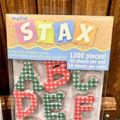 Alpha Stax Paper Letters ABC LOT Colorbok 1300 Pcs Each Pack: Pastel & Xmas